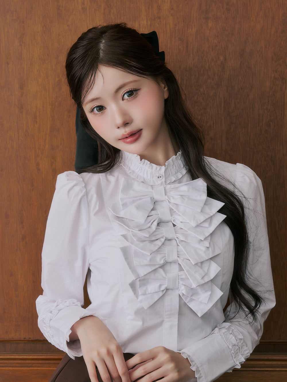 モデル：164cm（着用サイズ：FREE　着用カラー：WHT）