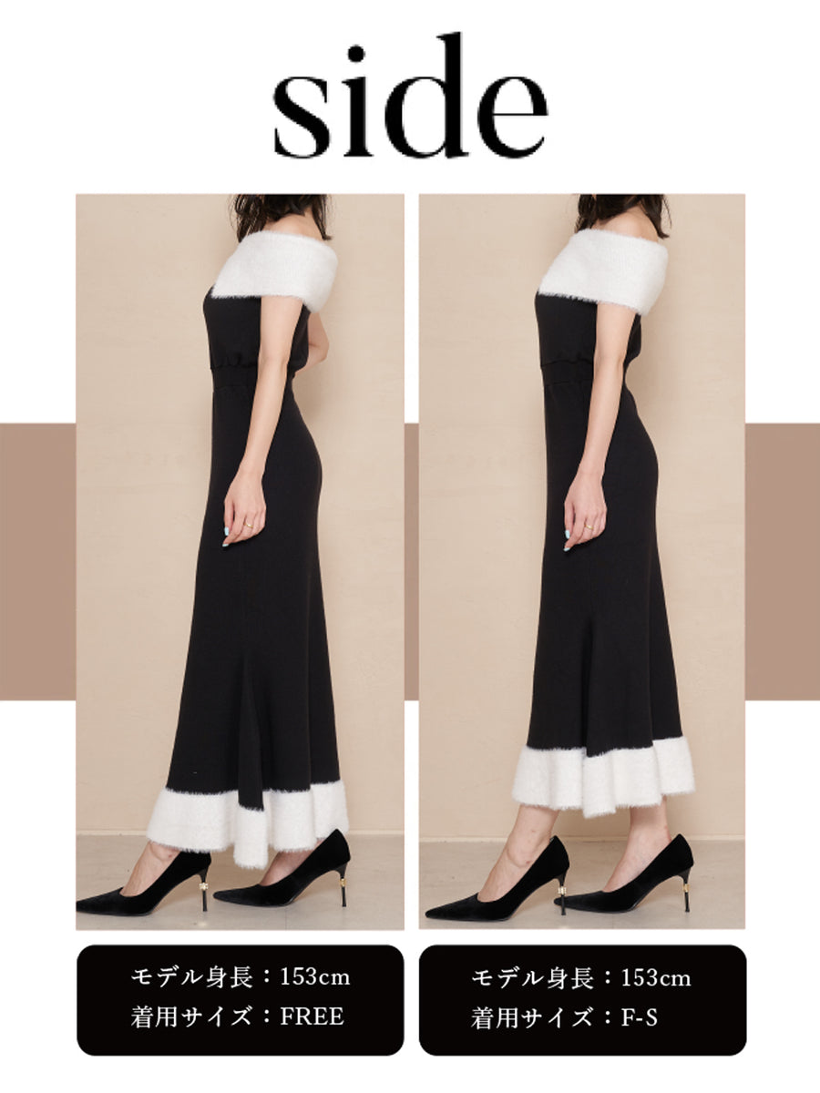 モデル：153cm（着用サイズ：F-S/FREE　着用カラー：BLK）