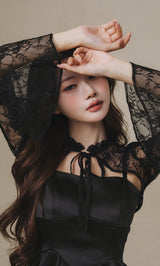 モデル：164cm（着用サイズ：FREE　着用カラー：BLK）