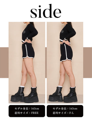 モデル：163cm（着用サイズ：FREE/F-L　着用カラー：BLK）