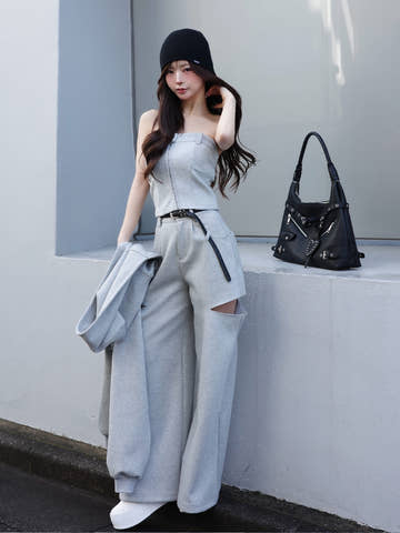 モデル：158cm（着用サイズ：S　着用カラー：GRY）