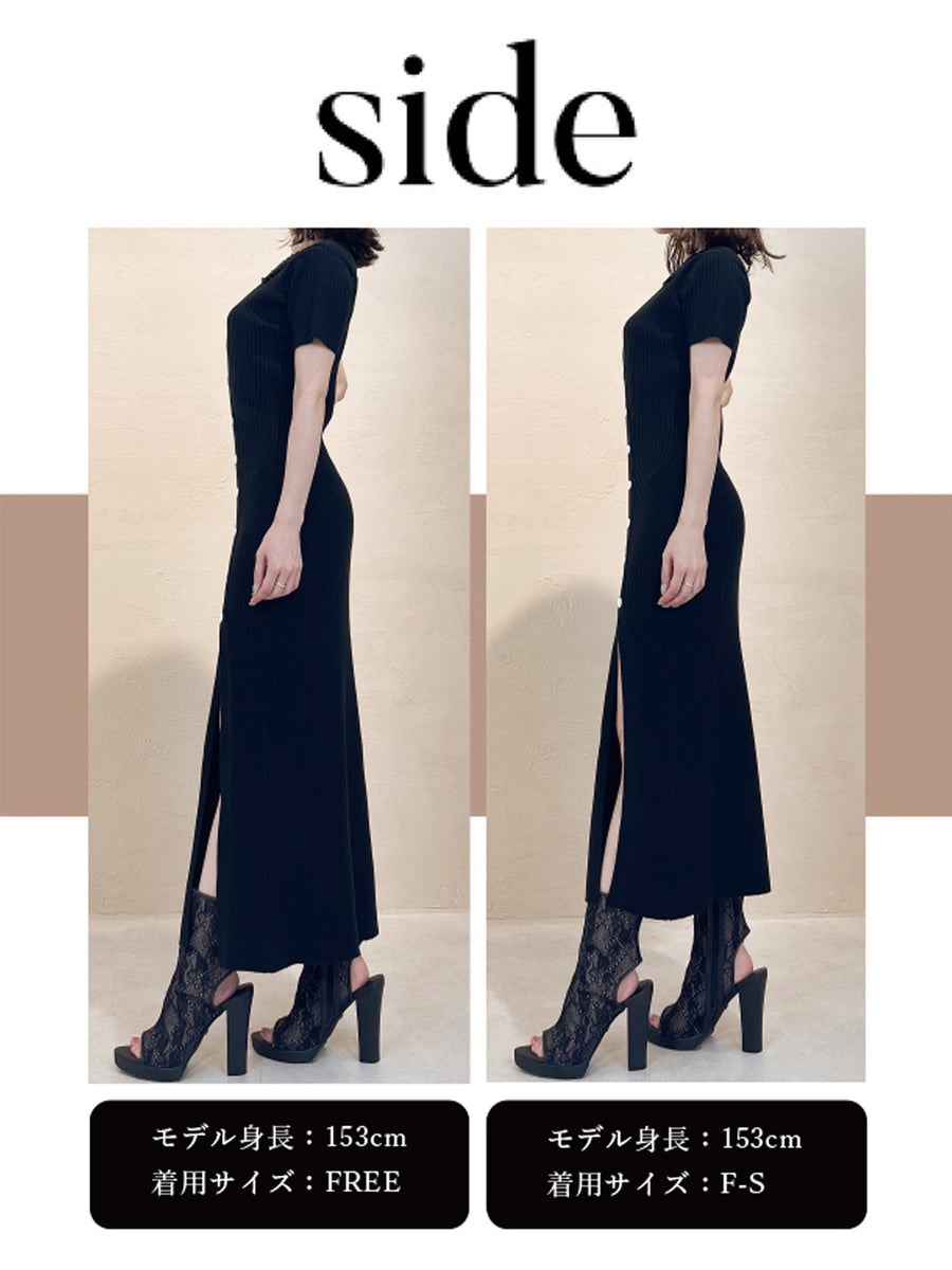 モデル：153cm（着用サイズ：F-S/FREE　着用カラー：BLK）