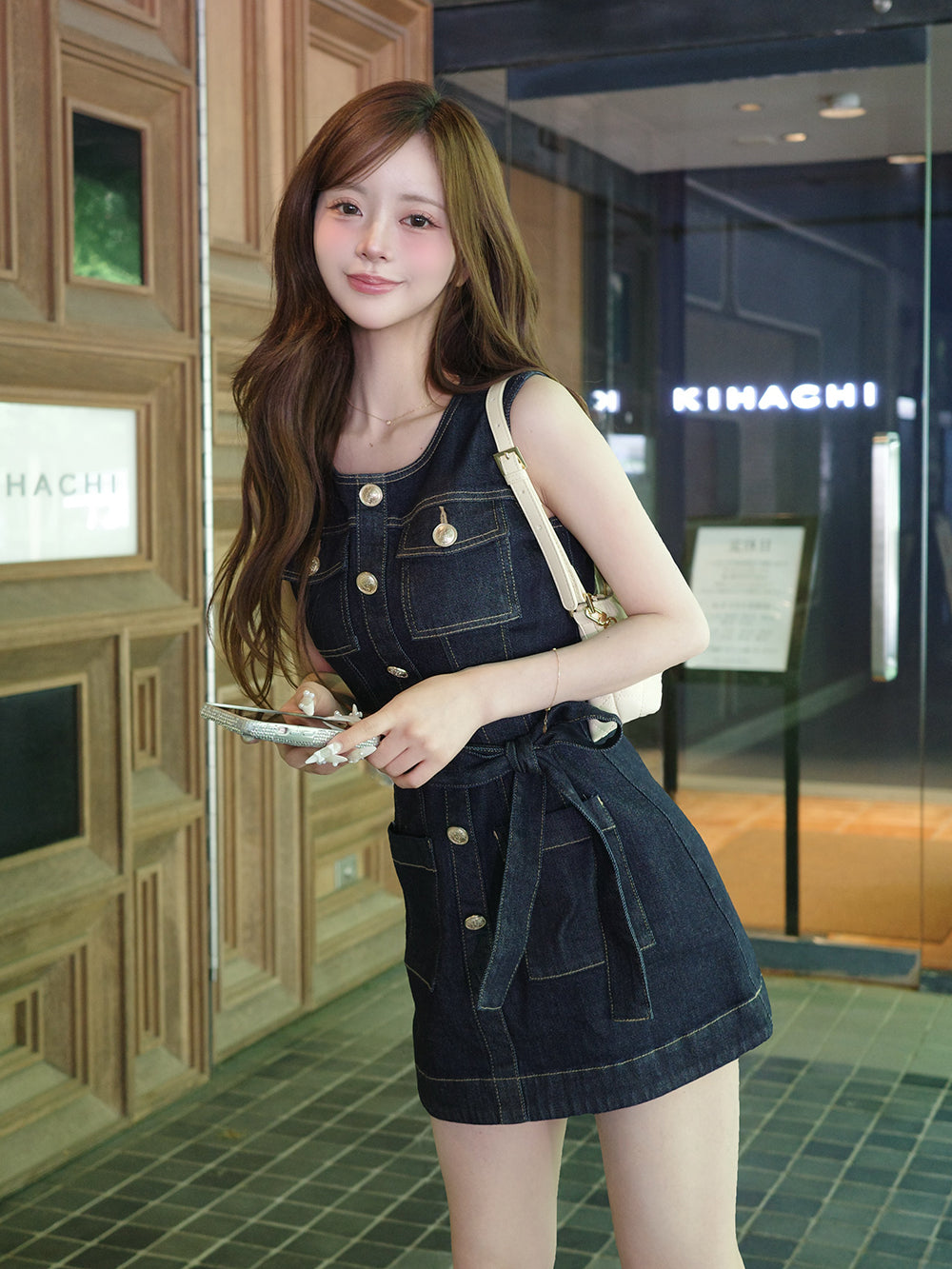 モデル：158cm（着用サイズ：FREE　着用カラー：IND）