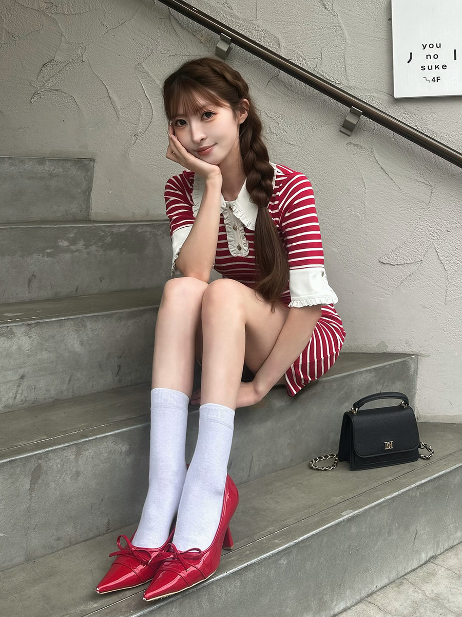 モデル：161cm（着用サイズ：FREE　着用カラー：RED）