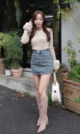 モデル：156cm（着用サイズ：S　着用カラー：BLU）