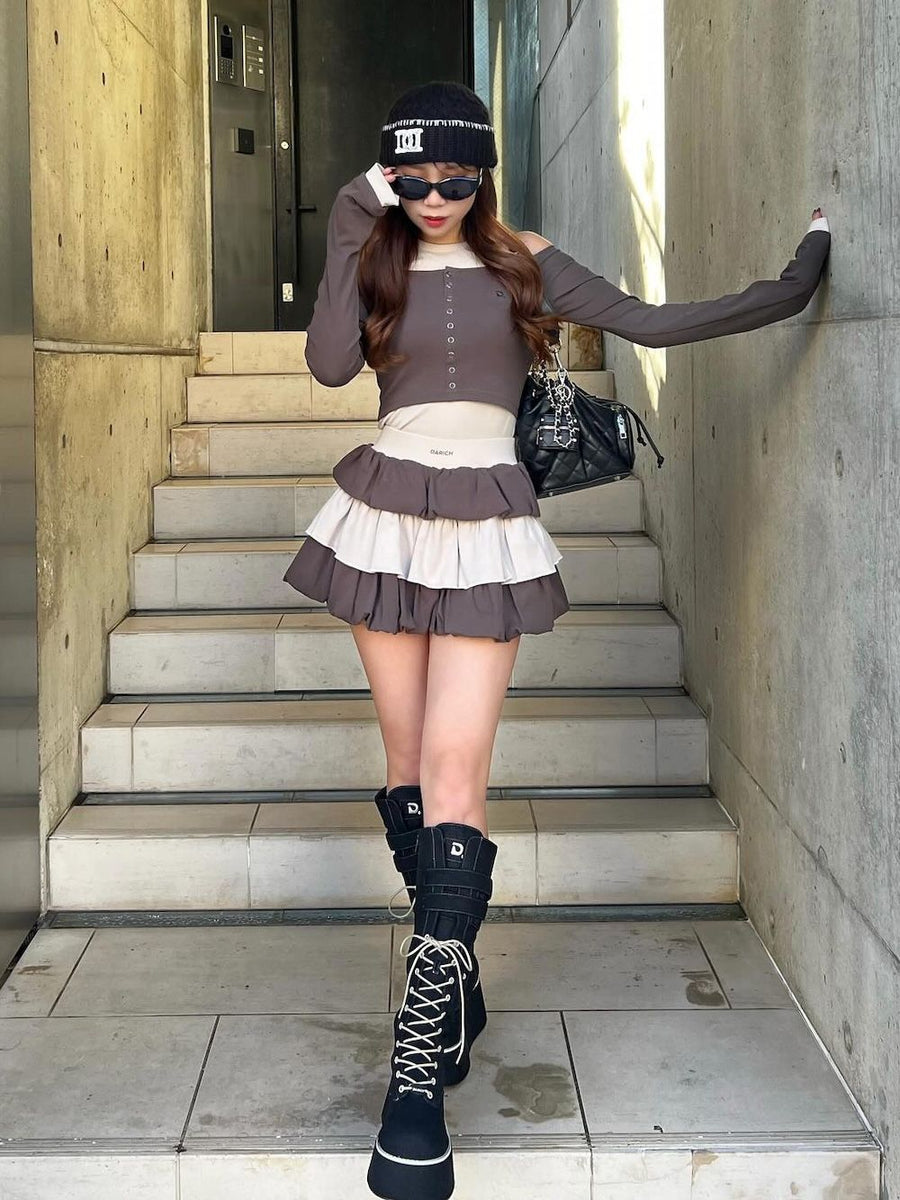 モデル：158cm（着用サイズ：FREE　着用カラー：C-GRY）