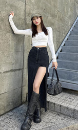 モデル：156cm（着用サイズ：S　着用カラー：BLK）