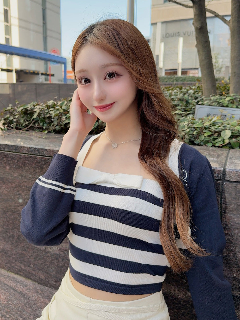 モデル：157cm（着用サイズ：FREE　着用カラー：NVY）