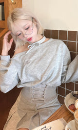 モデル：155cm（着用サイズ：FREE　着用カラー：GRY）
