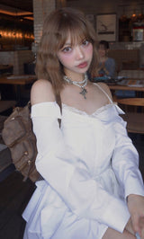 モデル：158cm（着用サイズ：FREE　着用カラー：WHT）