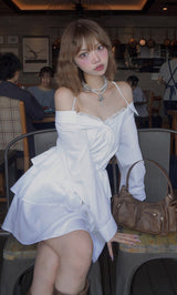モデル：158cm（着用サイズ：FREE　着用カラー：WHT）