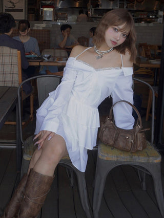 モデル：158cm（着用サイズ：FREE　着用カラー：WHT）