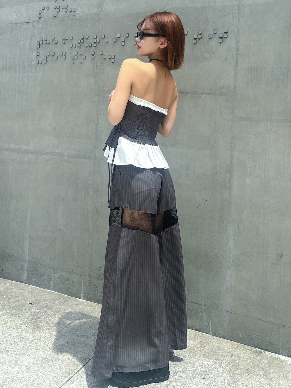 モデル：158cm（着用サイズ：S　着用カラー：GRY）