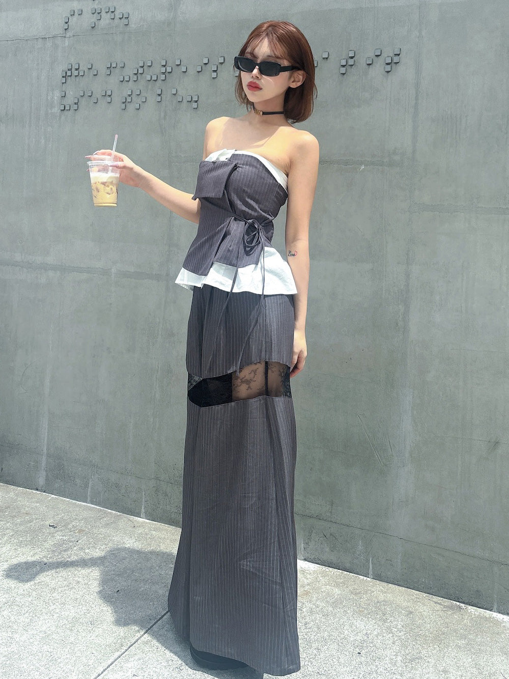 モデル：158cm（着用サイズ：S　着用カラー：GRY）