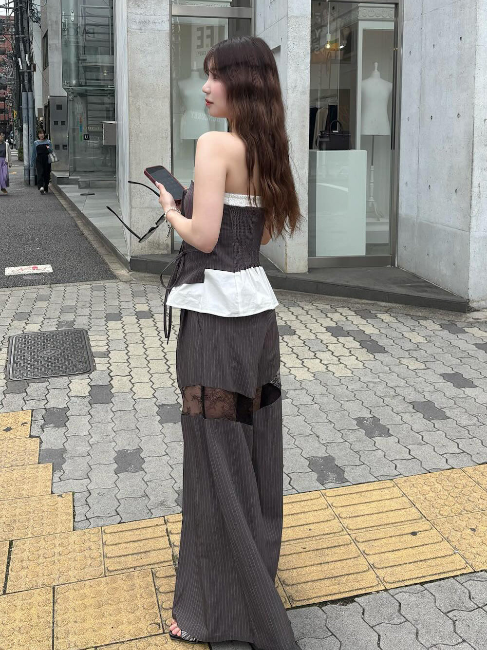 モデル：158cm（着用サイズ：FREE　着用カラー：GRY）