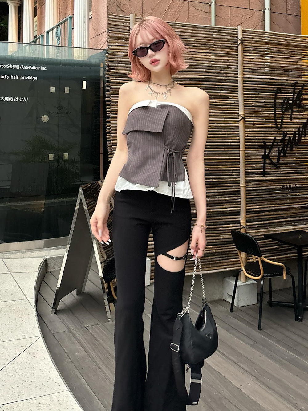 モデル：165cm（着用サイズ：FREE　着用カラー：GRY）