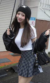 モデル：158cm（着用サイズ：S　着用カラー：GRN）