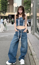 モデル：166cm（着用サイズ：M　着用カラー：BLU）