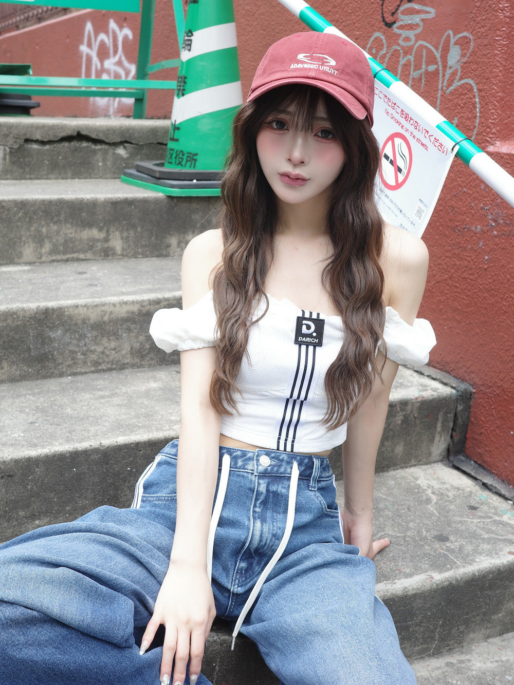 モデル：158cm（着用サイズ：FREE　着用カラー：WHT）