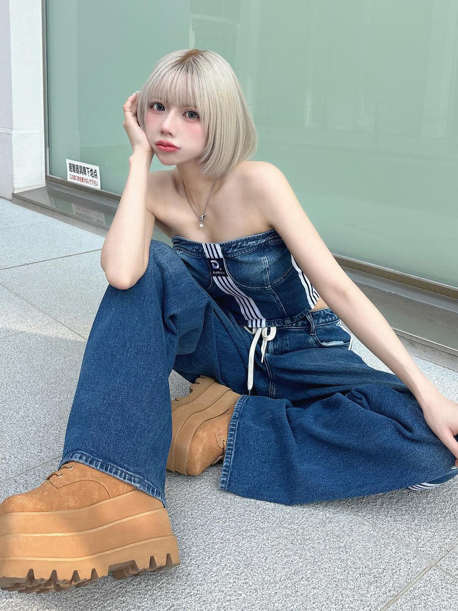 モデル：155cm（着用サイズ：S　着用カラー：BLU）