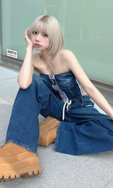 モデル：155cm（着用サイズ：S　着用カラー：BLU）