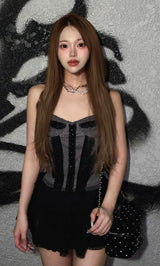 モデル：158cm（着用サイズ：FREE　着用カラー：BLK）