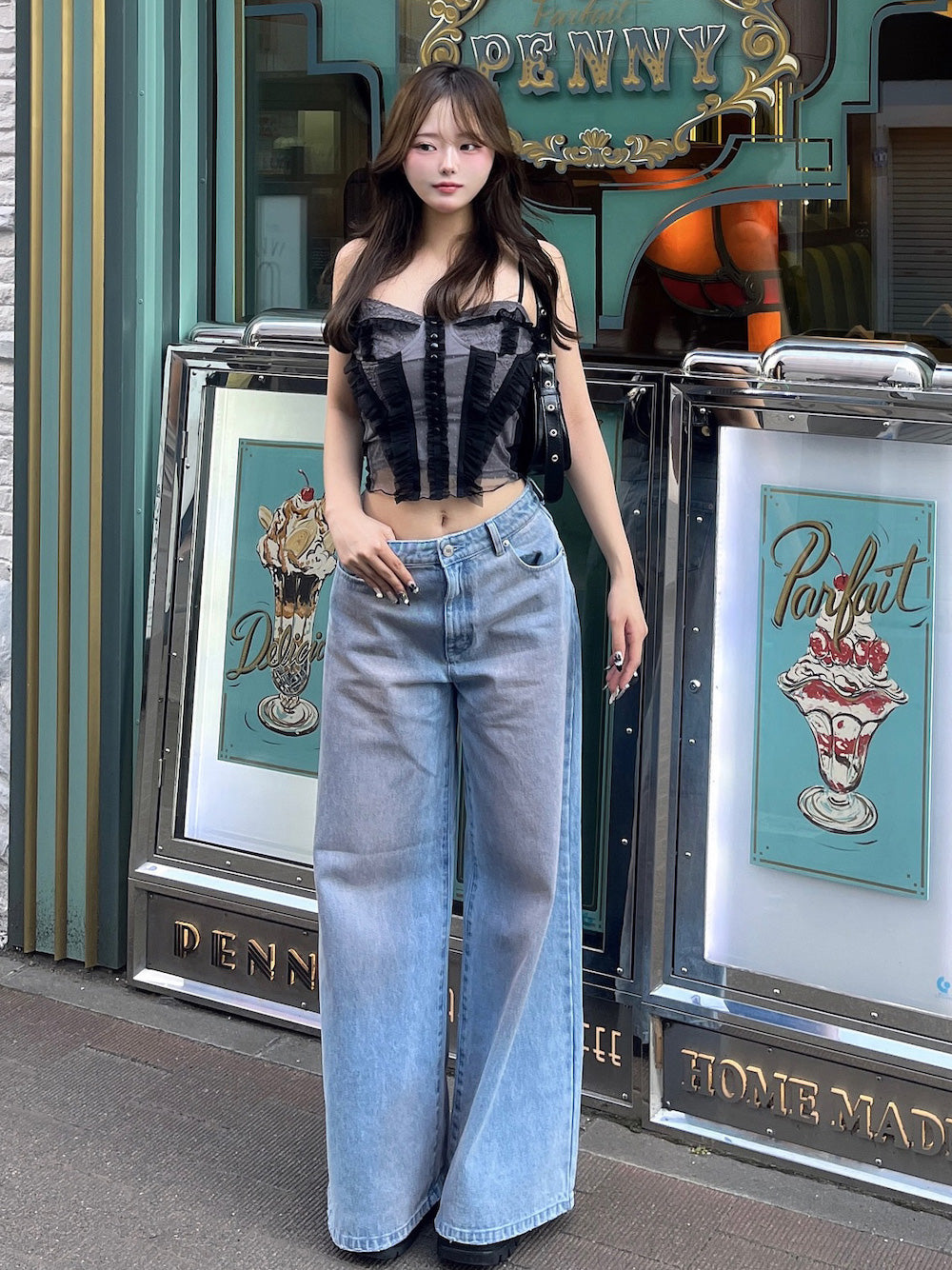 ミッドライズデニムパンツ