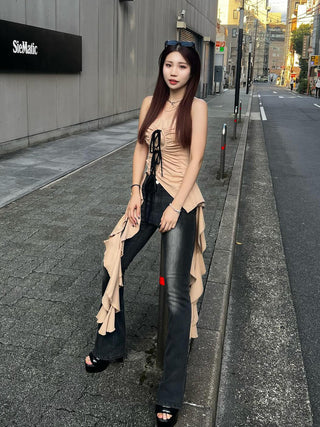 モデル：158cm（着用サイズ：FREE　着用カラー：BEG）