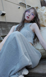 モデル：163cm（着用サイズ：FREE　着用カラー：GRY）