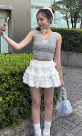 モデル：155cm（着用サイズ：FREE　着用カラー：GRY）
