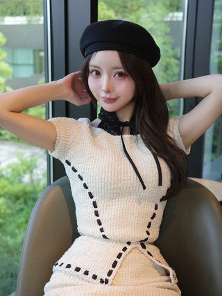 モデル：158cm（着用サイズ：FREE　着用カラー：IVO）