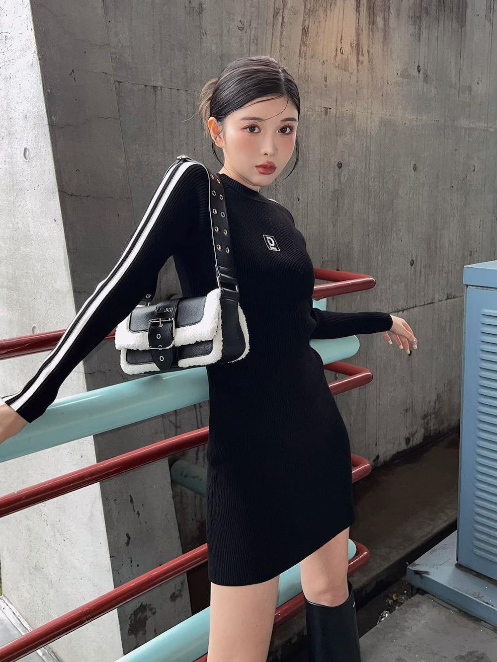 darich ミニワンピース ダブルラインニットミニワンピース – Darich (ダーリッチ)