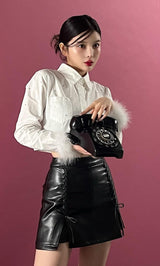 モデル：160cm（着用サイズ：S　着用カラー：BLK）