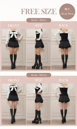 モデル：161cm/165cm（着用サイズ：FREE　着用カラー：BLK）