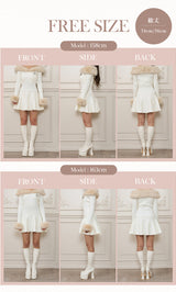 モデル：158cm/163cm（着用サイズ：FREE　着用カラー：WHT）