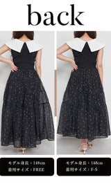 モデル：148cm（着用サイズ：F-S/FREE　着用カラー：BLK）