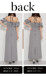 モデル：153cm（着用サイズ：F-S/FREE　着用カラー：BLK）