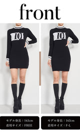 モデル：163cm（着用サイズ：FREE/F-L　着用カラー：BLK）