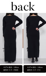 モデル：148cm（着用サイズ：F-S/FREE　着用カラー：BLK）