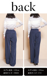 モデル：153cm（着用サイズ：F-S/FREE　着用カラー：NVY）
