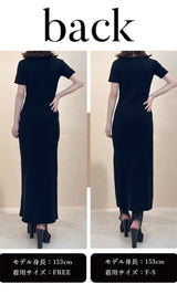 モデル：153cm（着用サイズ：F-S/FREE　着用カラー：BLK）