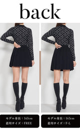 モデル：163cm（着用サイズ：FREE/F-L　着用カラー：BLK）