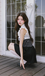 モデル：164cm（着用サイズ：FREE　着用カラー：BLK）