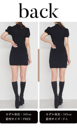 モデル：163cm（着用サイズ：FREE/F-L　着用カラー：BLK）