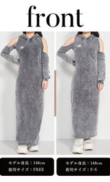 モデル：148cm（着用サイズ：F-S/FREE　着用カラー：C-GRY）