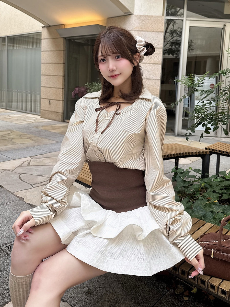 モデル：162cm（着用サイズ：FREE　着用カラー：BEG）