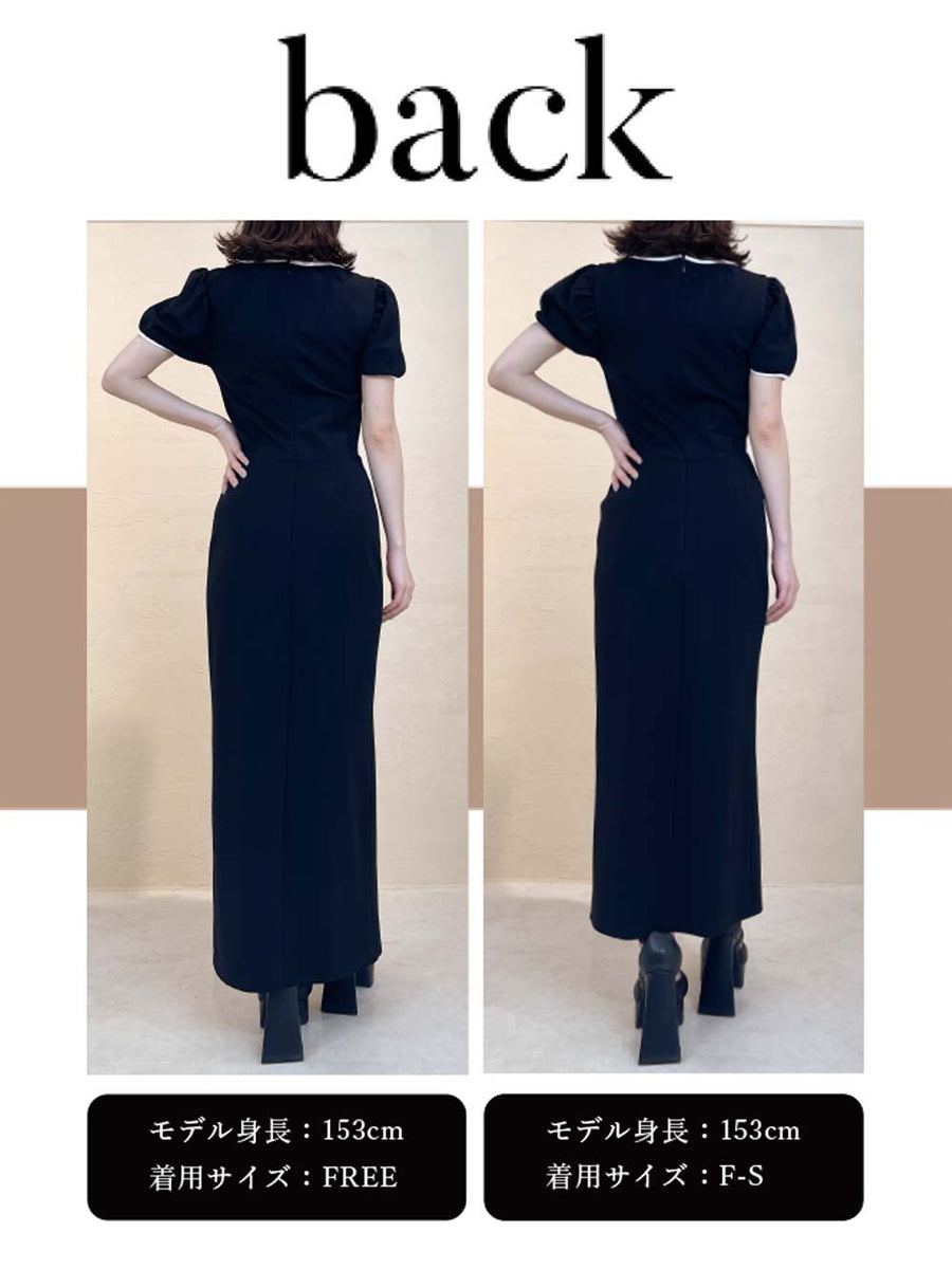 モデル：153cm（着用サイズ：F-S/FREE　着用カラー：BLK）