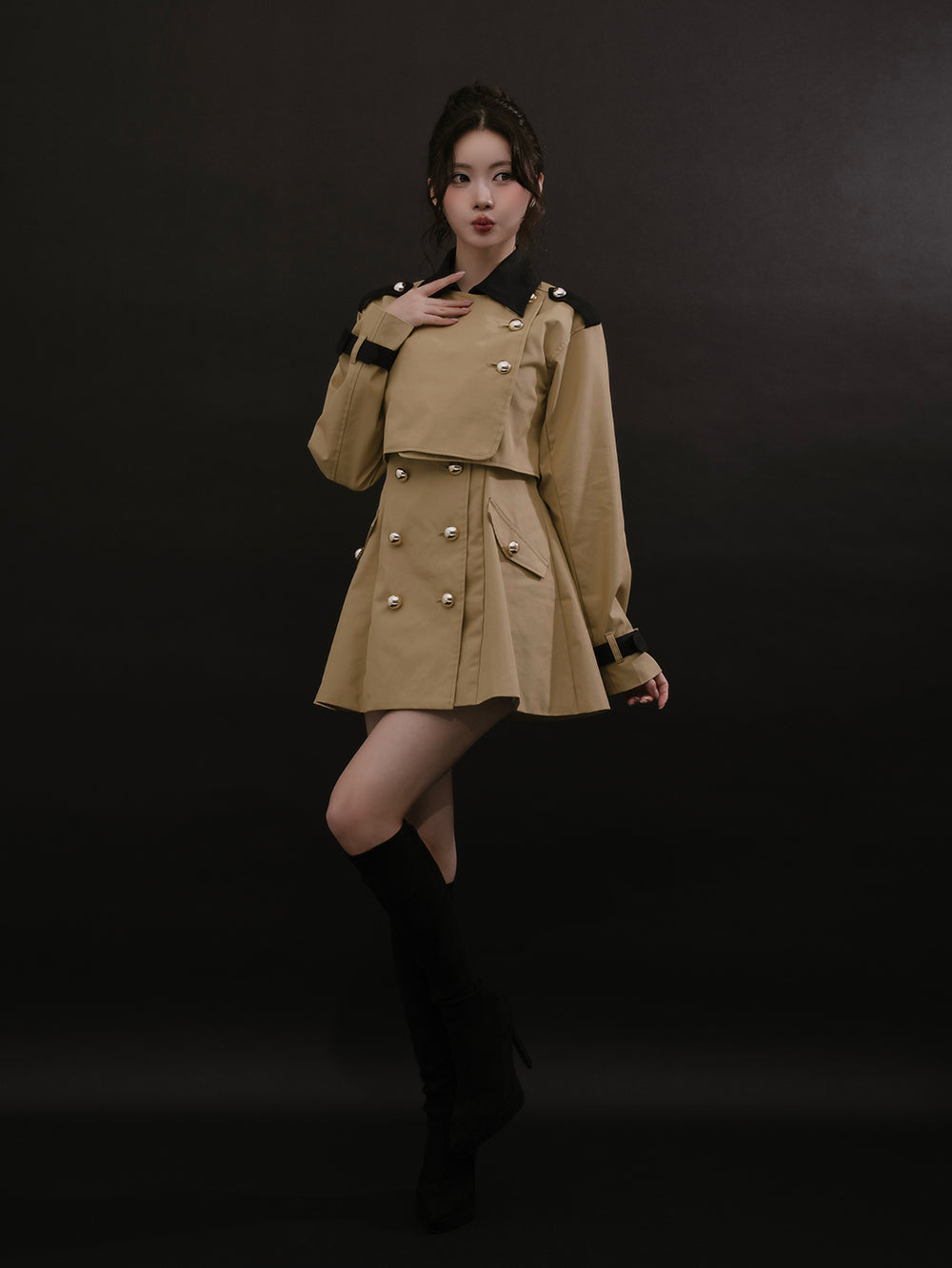 モデル：164cm（着用サイズ：FREE　着用カラー：BEG）