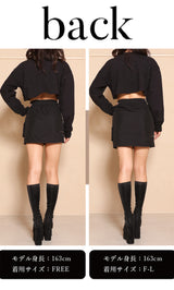 モデル：163cm（着用サイズ：FREE/F-L　着用カラー：BLK）