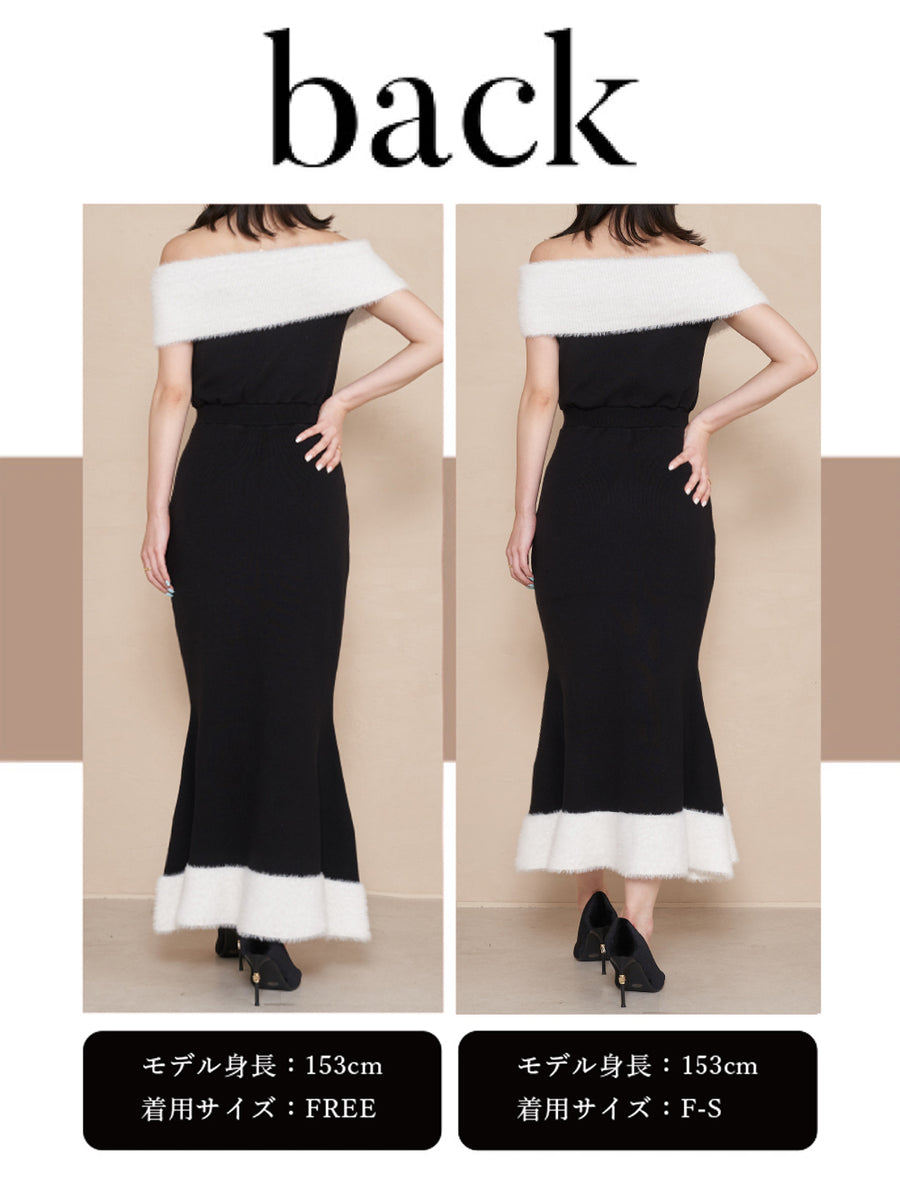 モデル：153cm（着用サイズ：F-S/FREE　着用カラー：BLK）